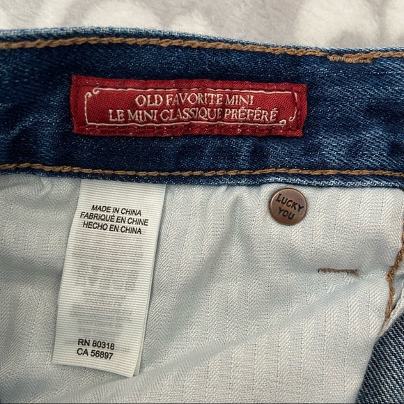 Lucky Brand Old Favorite Mini Jeans Skirt - Size 0/25 - Picture 9 of 11